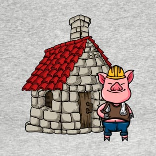 Three Pigs Brick House  Lazy Halloween Costume T-Shirt